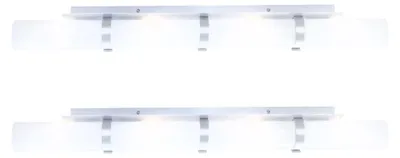 Produktbild von 2er Set Wandleuchte, Metall, Chrom, 4 Flammig, Glas, L 85 cm