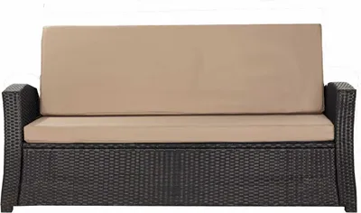 Produktbild von Gartenkissen für Polyrattan Gartenmöbel Bankkissen outdoor 160x60x50 Beige, lounge-ersatzkissen set, Kissen für ein 3-Sitzer-Rattan Sofa