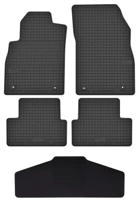 Productafbeelding van Rubberen automatten + tunnelmat voor Opel Astra J 2009-2015 (hatchback/sedan/stationwagen) – 5-delig, zwart, op maat – Wielganizator SolidTread