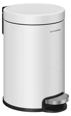 Produktbild von SONGMICS Mülleimer Bad, 3 Liter Kosmetikeimer mit Inneneimer – wolkenweiß