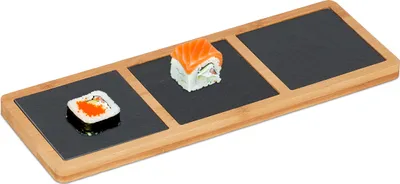 Produktbild von relaxdays Servierbrett mit Schieferplatten