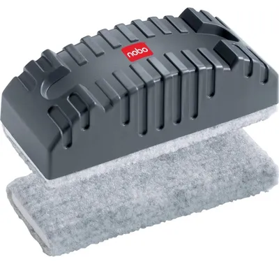 Produktbild von Nobo Tafelwischer schwarz mit auswechselbarem Löschfilz, nicht magnetisch, 91x211x53 mm