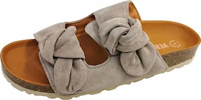 Produktbild von Verbenas Damen-Pantolette mit Tieffußbett Beige, Farbe:beige/schlamm, EU Größe:36