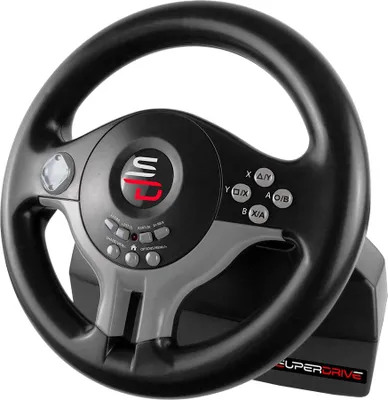 Zdjęcie produktu dla Subsonic SV200, Kierownica + pedały, Nintendo Switch, PC, PlayStation 4, Xbox, 180°, Przewodowa, USB, Czarny, Szary