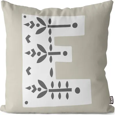 Produktbild von VOID E Dekorative Buchstaben Kissenbezug Kissenhülle Sofakissen Kissen Deko Outdoor-Kissen Dekokissen