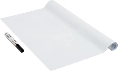 Immagine prodotto di Include pennarelli - Lavagna magnetica + pennarello - Lavagna magnetica bianca - 45 cm x 1-5 m - Spessore 150 μ - Pellicola adesiva per lavagna multifunzione - Lavagna - Pellicola per cucina