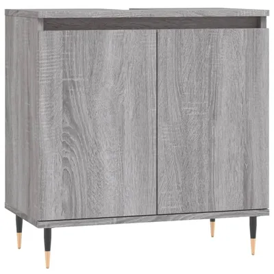 Image de vidaXL Armoire de salle de bain Gris Sonoma 58x33x60 cm Bois composite