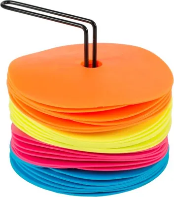 Produktbild von Spordas Neonfarben Spot Markers Set - 24 Stück - Spielfeldmarkierung