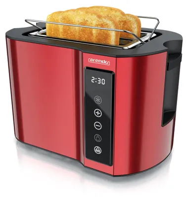Immagine prodotto di Arendo - Tostapane a 2 fette in acciaio inossidabile - Pannello touch - Display digitale - Funzione riscaldamento