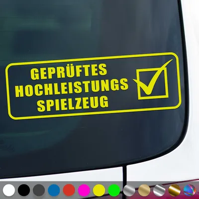 Produktbild von PantherPixel es Hochleistungsspielzeug Aufkleber Tuning Sticker Auto Geschenkidee Farbe Neon-Gelb