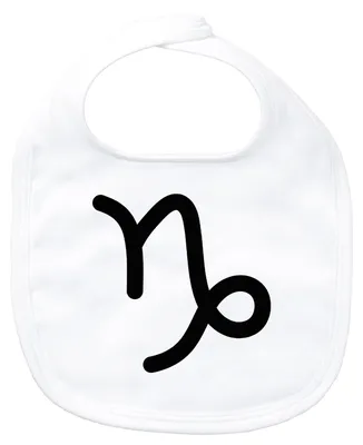 Produktbild von Huuraa Baby Lätzchen Steinbock Sternzeichen Zeichen White Klettverschluss  Baumwolle Latz Geschenkidee