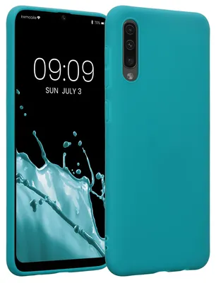 Produktbild von kwmobile Handyhülle für Samsung Galaxy A50 Hülle - TPU Case - Kabelloses Laden - Schutzhülle Cover in Petrol matt