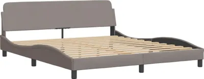 Image de Cadre de lit Dover taupe 180x200 cm tissu