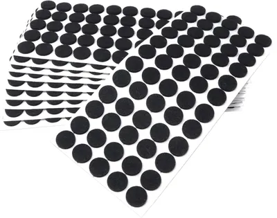 Produktbild von 600 selbstklebende Filzgleiter in Schwarz, Ø 20 mm, rund, aus 3,5 mm dickem Filz für Möbel und Böden