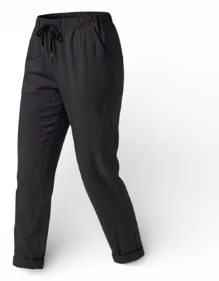 Produktbild von Chinohose mit Stretch Freizeithose 36-44 Schlupfhose im Knitterlook für Damen