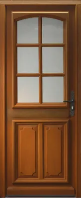 Image de Porte d'entree Bois vitree, Marine (Marianne), H200 x L80 p.Gauche