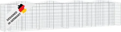 Produktbild von DELUKE® Gabionen Hochbeet BOGI aus Eisen | 400x50x100cm | Hochbogen Steinkorb Gabionengitter Ziergabione Steingabione Drahtkorb befüllbar