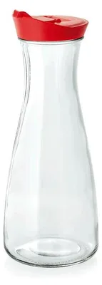Produktbild von 20x Glas Karaffe 26 cm, 1 l, rot