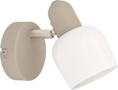 Produktbild von EGLO Wandleuchte innen Corato, Wandlampe mit beweglichem Spot, Wandstrahler, Wohnzimmer und Schlafzimmer Lampe, E14