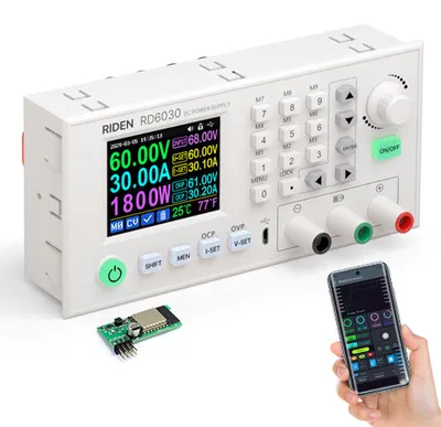 Obrázek produktu pro 30 A stejnosměrný regulovaný zdroj 60 V stabilizované napětí 1800 W vysoce výkonný experimentální zdroj 2,4palcový LCD displej 6 nastavitelných úrovní jasu Podpora aktualizace firmwaru
