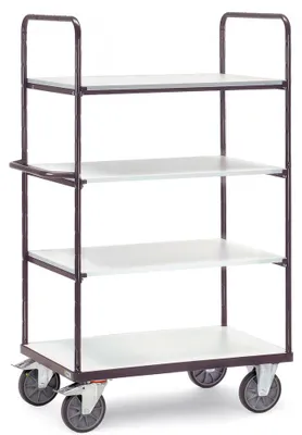 Produktbild von fetra 9302, Stahl, Transportwagen, Grau, 600 kg, 4 Rad/Räder, 20 cm