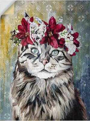 Produktbild von ARTland Wandbild, selbstklebend Frida Ein Blütenmeer im Gelbwald Größe: 30x40 cm