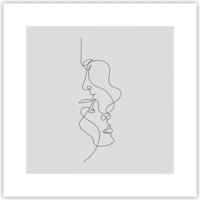 Produktbild von Poster - Poster ohne Rahmen - Stück Linear Paar - 30x30 cm - Wand Bild - Wanddeko - Wandbilder - Kunstposter - Wandposter - Bilder - Kunstdruck - Wanddekoration - Wandbild - P2XAC30x30-4895