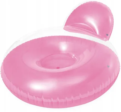 Produktbild von INTEX Aufblasbarer Schwimm-Sessel mit Rückenlehne, Pink, 137x122 cm