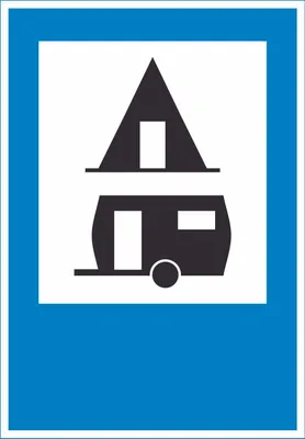 Produktbild von Campingplatz Schild A2 Rückseite selbstklebend