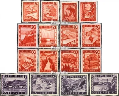Produktbild von Briefmarken Österreich 1947 Mi 838-853 (kompl.Ausg.) postfrisch Landschaften