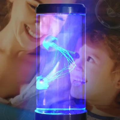 Obrázek produktu pro Lampa medúzy 16 barev RGB 4 režimy osvětlení Tichá stolní lampa s nádrží medúzy s dálkovým ovládáním do ložnice Studovna Obývací pokoj