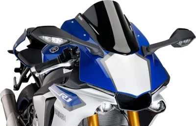 Immagine prodotto di Cupolino PUIG z-racing nero 335x290mm omologato ABE per Yamaha