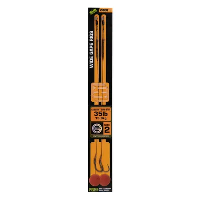 Image de Fox Fishing Edges Wide Gape Rig Camotex Semi Stiff #2 Silver Fishing Hook