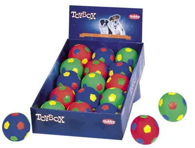 Image de Nobby Latex Football assorti ; présentoir de 15 pièces, 8 cm