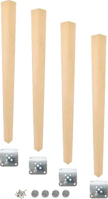 Produktbild von Beine aus Buchenholz, 72 cm – Trapezform, unbehandelt, mit Montageset