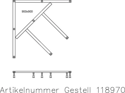 Produktbild von Untergestell fr Muna Duschwanne 1500x900, 1600x900, 1700x900, 1800x900,