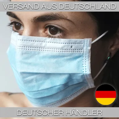 Produktbild von 10 Stück Atemschutzmaske 3-lagiger Einwegmundschutz Vliesstoff 25gsm Mundschutz Atemschutz Schutzmaske Hygienemaske Gesichtsmaske