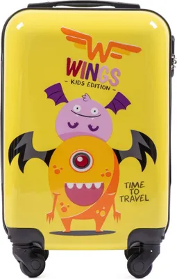 Produktbild von WINGS KIDS Hartschalen Kabinentrolley Jay Monster 18" Gelb
