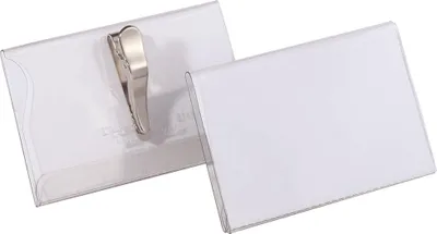 Obrázek produktu pro DURABLE Jmenovka s klipem typu krokodýl 54x90 mm, transparentní, 811119, 25 ks
