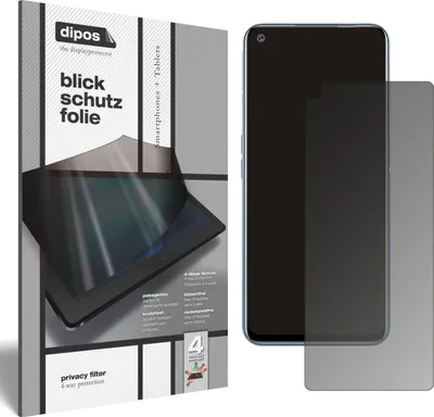 Produktbild von Blickschutzfolie für Oppo Realme Narzo 30 Pro 5G matt Schutzfolie Folie Display Schutz dipos