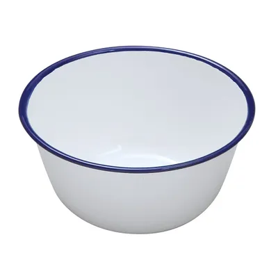 Productafbeelding van Nimbus Emaille Puddingkom ST2950 (10 cm) (Wit/Blauw)