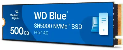 Produktbild von Western Digital Blue SN5000, 500 GB, M.2, 5000 MB/s, 5,5 Gbit/s