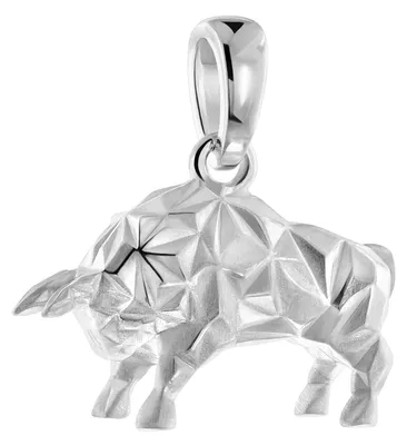 trendor 31062 Anhänger Stier Origami-Style 925 Sterling-Silber 1