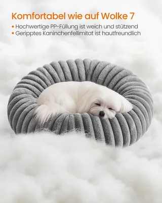 Produktbild von Feandrea Hundebett, mittelgroßes Katzenbett, 60 cm, Hundekörbchen, Hundekissen waschbar
