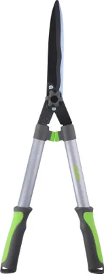 Produktbild von Kinzo Heckenschere 65CM - mit Llaflon-Klingen - Extra stark - Rostfrei - Antihaft-Klingen - Grau/Grün