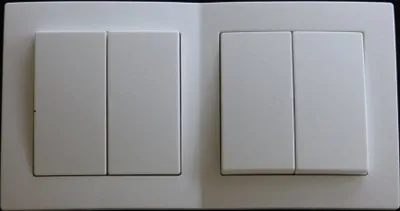 Produktbild von 7780 Levina Kunststoff 2 x Serienschalter weiß 250 Volt 10 Ampere