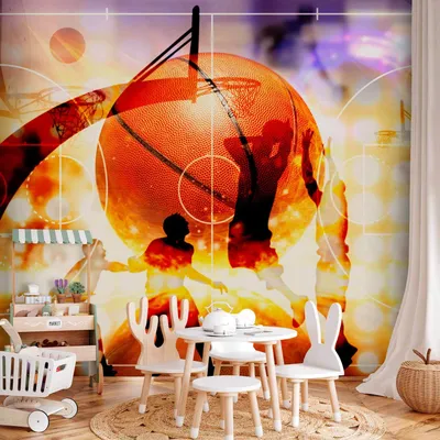 Produktbild von Selbstklebende Folie Fototapete - Basketball 147x105 cm Für Kinder i-C-0001-a-b