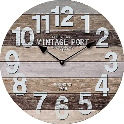 Produktbild von Wanduhr XL "Vintage Port" Nostalgie Ø 45cm Uhr Retro Shabby chic im Holzdesign