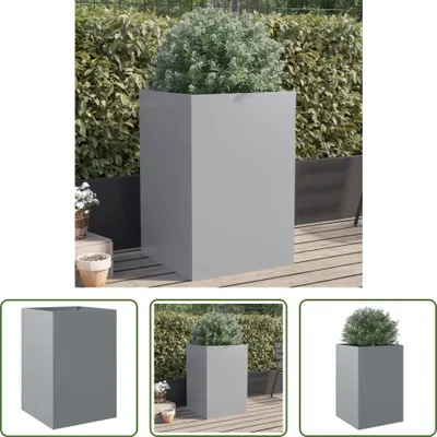 Produktbild von The Living Store Pflanzkübel Silbern 52x48x75 cm Verzinkter Stahl