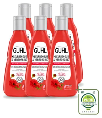 Obrázek produktu pro 6 kusů šamponu Guhl Farbschutz & Pflege, 250 ml - velká balení